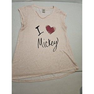 DISNEY BY LC LAUREN CONRAD I HEART LOVE  MICKEY TEE Shirt Small Womens Mouse